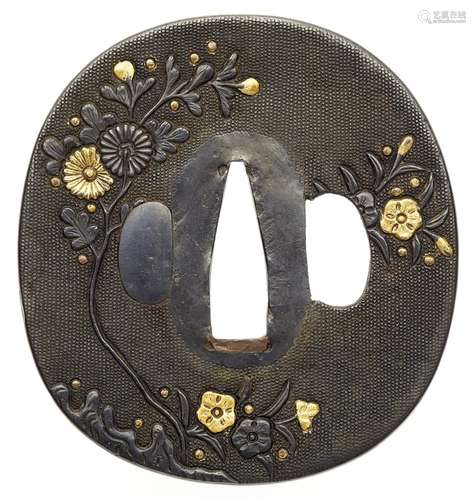 Tsuba. Shakudô. Ko kinkô. Spätes 16. Jh.