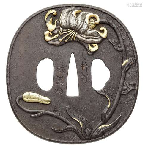 Großes tsuba. Eisen. 18. Jh.