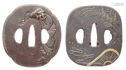 Zwei tsuba. Eisen. 19. Jh.