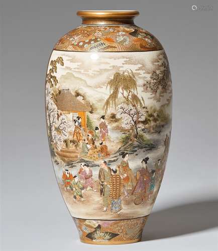 Satsuma-Vase. Kyoto. Spätes 19. Jh.