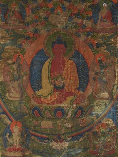 Thangka des Buddha Amitabha. Tibet. 18. Jh.