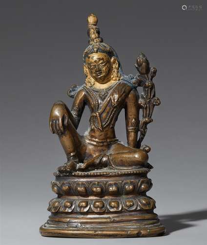 Padmapani. Bronze. Tibet. Pala-Stil, 14. Jh.