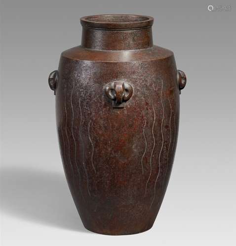 Große, sehr schwere Vase. Bronze. Frühes 20. Jh.