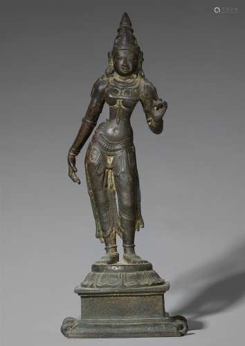 Shri Devi. Bronze. Süd-Indien. 15./16. Jh.