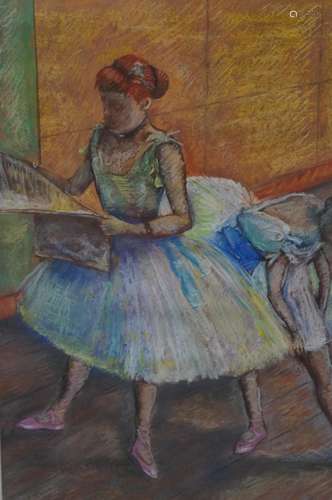 Shaun Greenhalgh: After Edgar Degas framed pastel