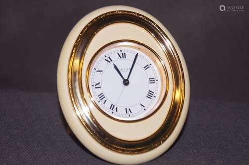 A Les Must De Cartier Paris travel clock numbered