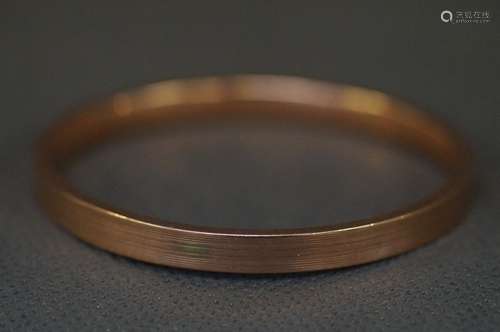 9 ct rose gold bangle (hollow) 9.8 grams