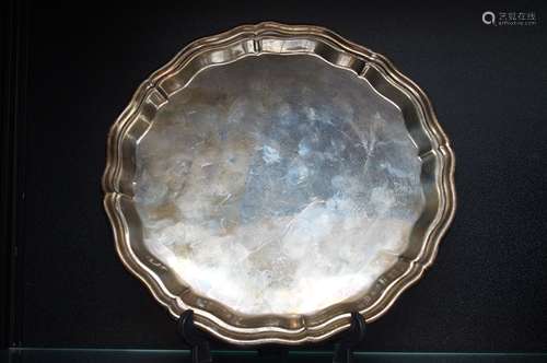 Silver tray, Birmingham 1972 maker Charles S Green