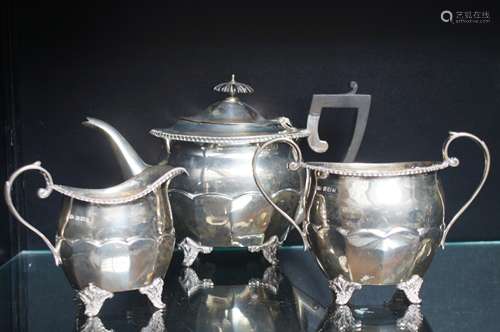 Early 20th century silver tea service Birmingham 1