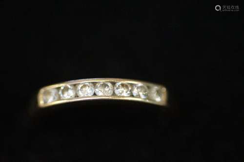 7 stone diamond ring unmarked band possibly platin