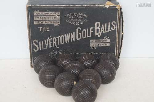 Very rare collection of Silvertown golf balls, all