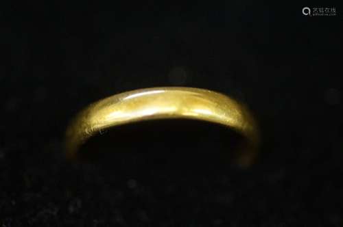 22 ct gold wedding band size- J