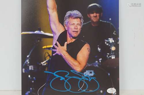 Jon Bon jovi signed picture coa stamp from vsautog