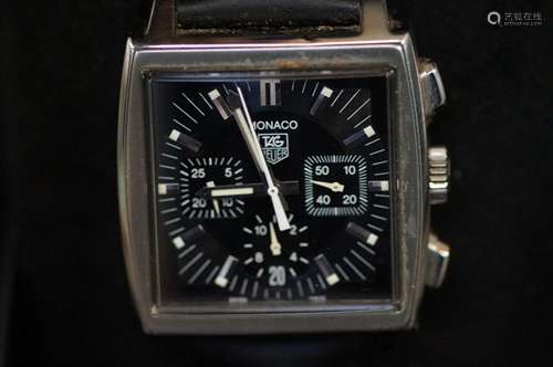 Tag Heuer Monaco chronograph wristwatch with box,