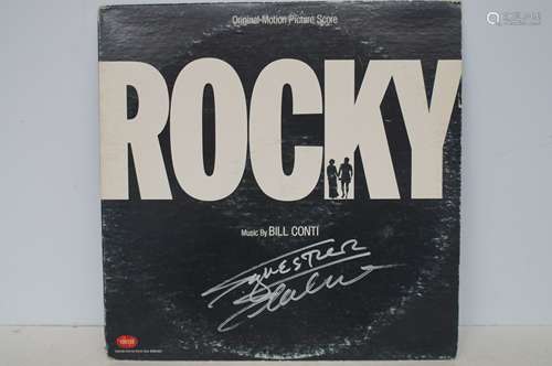 Rocky original motion picture LP, signed Sylvester