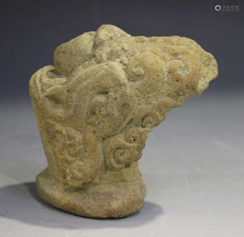 An Indonesian terracotta carving, possibly 14th/15th century, height 9.5cm.Buyer’s Premium 29.4% (