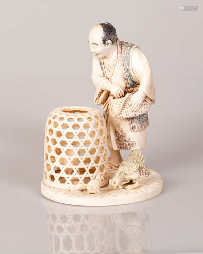 Antique Chinese Bone Statuette