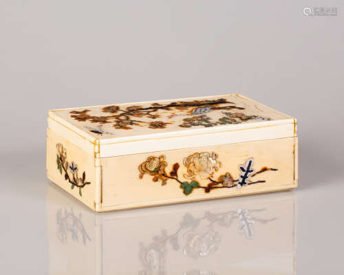 Japanese Bone Box Adorned w/ SHIBAYAMA Crafting