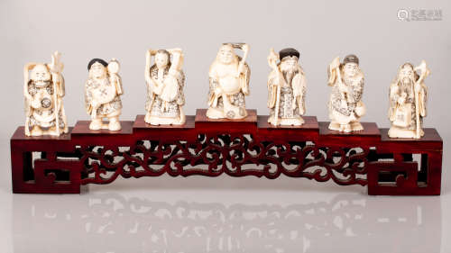 Seven Old Immortals, Made of Bone - China