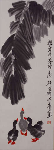 娄师白 花鸟 纸本立轴