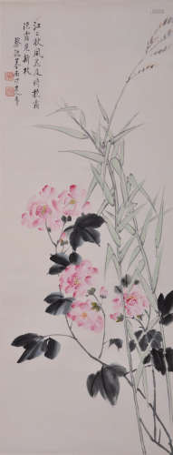 蔡铣 花卉 纸本立轴