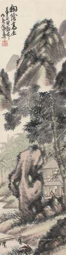 蒲华（1832～1911） 桐阴高士 立轴 设色纸本