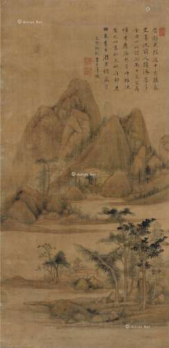 董其昌（1555～1636） 1615年作 秋山逸居 立轴 设色绢本