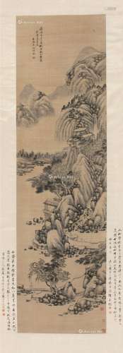 王敬铭（1668～1721） 1715年作 溪山幽居 立轴 水墨绢本