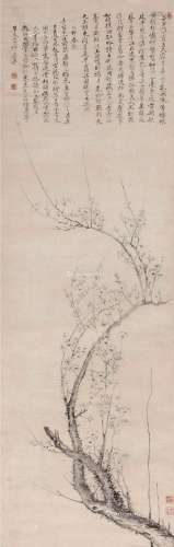 恽寿平（1633～1690） 白梅 立轴 水墨纸本