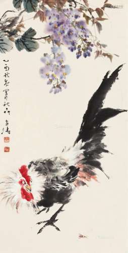 王雪涛（1903～1982） 1945年作 大吉图 镜片 设色纸本