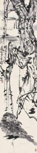 李苦禅（1899～1983） 休憩图 立轴 水墨纸本
