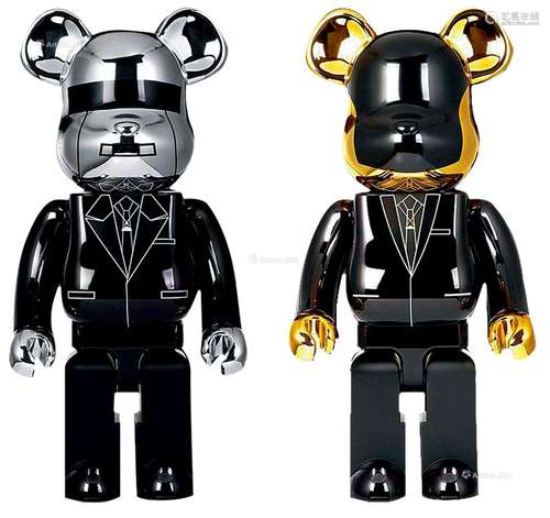 Be@rbrick daftpunk二代随机记忆体 一套两只 金/银 1000%