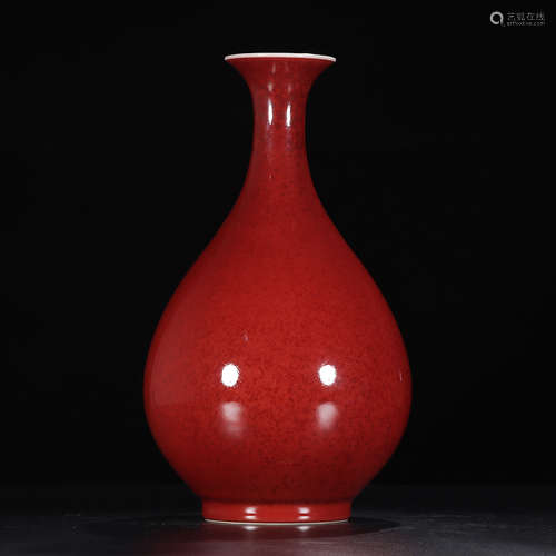 Chinese Oxblood Glazed Porcelain Vase