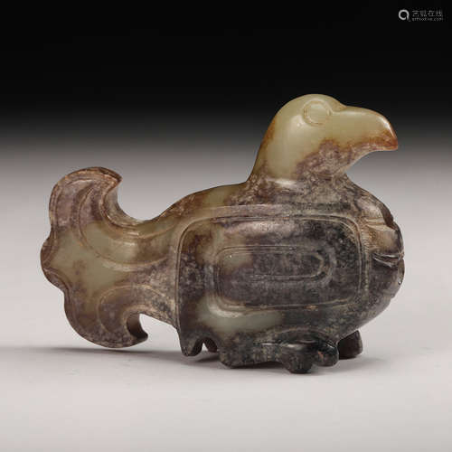 Chinese Celadon Jade Bird