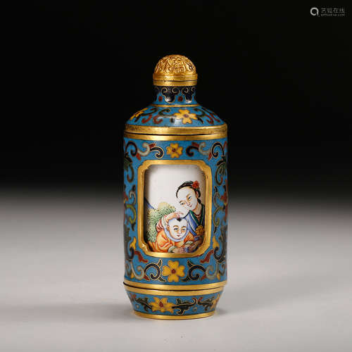 Chinese Cloisonne Snuff Bottle