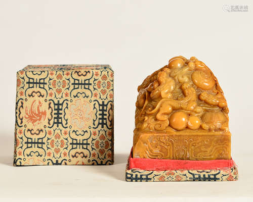 Chinese Yellow Soapstone Seal