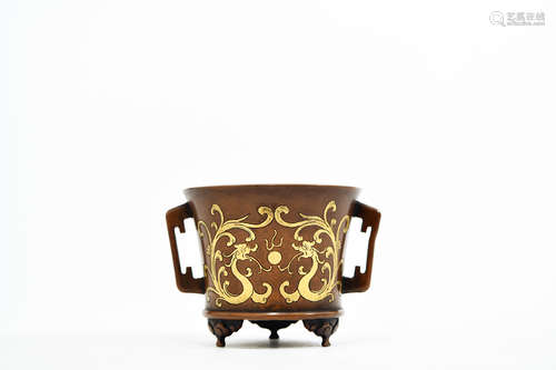 Chinese Gilt Bronze Censer