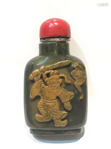 Chinese Agate Carved Snuff Bottle