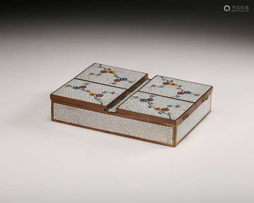 Chinese Bronze Enamel Cover Box