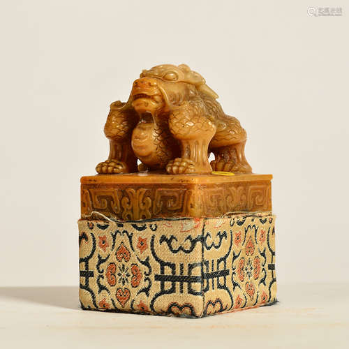 Chinese Soapstone Foolion Seal