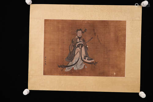 Chinese Ink And Color On Silk Painting