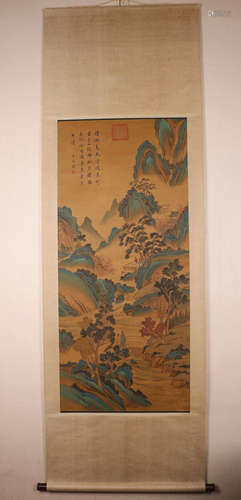 Chinese Ink And Color On Silk Painting