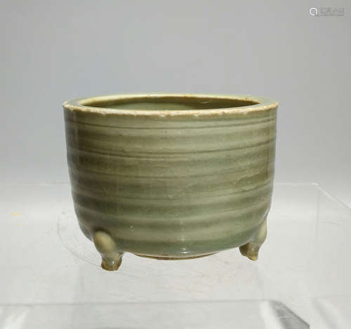 Chinese Longquan Celadon Glazed Porcelain Censer