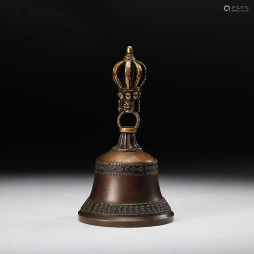 Chinese Bronze Tibetan Buddhist Bell