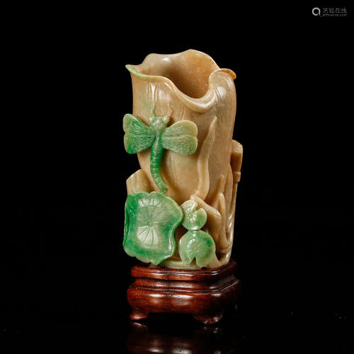 Chinese Jadeite Flower Vase