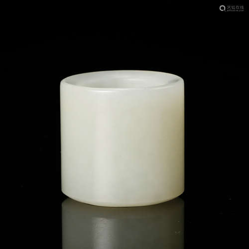 Chinese White Jade Thumb Ring