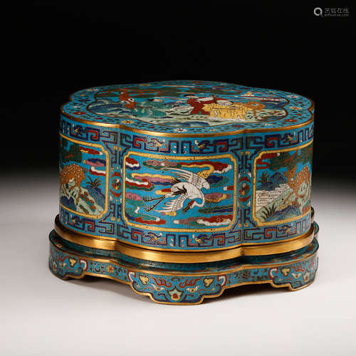 Chinese Cloisonne Cover Box