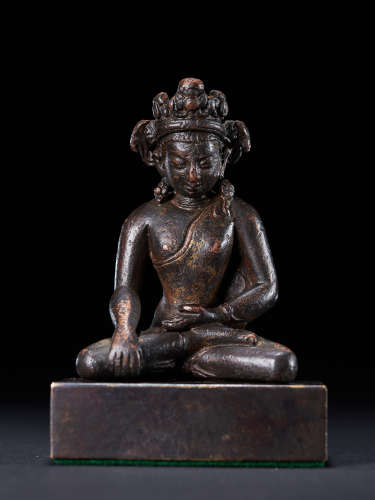 铜鎏金宝冠佛 11-12世纪 尼泊尔