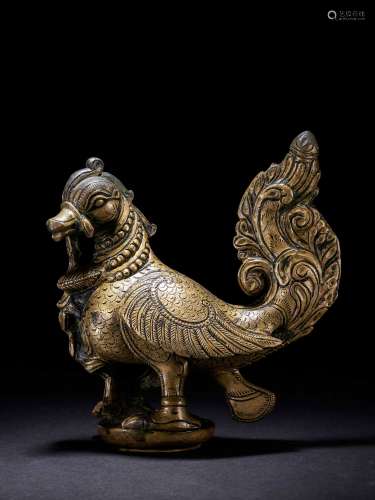 合金铜吉祥鸟 15-16世纪 西藏