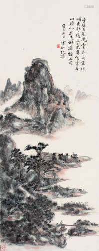 黄宾虹（1865～1955） 1953年作 富春山居图 立轴 设色纸本